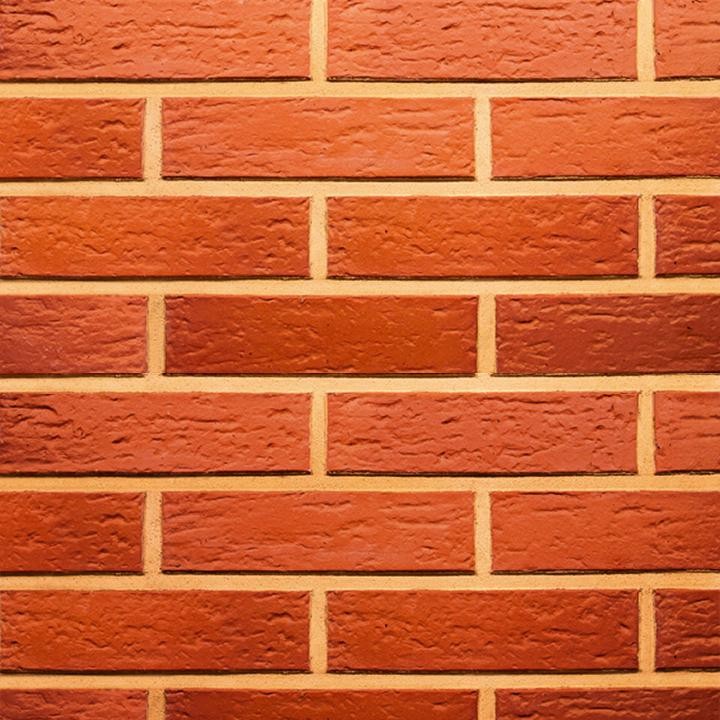 Terca apdailinė plyta FAT 65 raudona rifliuotu paviršium 250x85x65